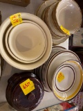 Dish sets, bowl set and brown cookie jar