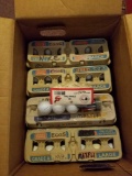 Egg crates of golf balls