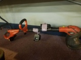 Black & Decker cordless weed whip with charger and extra battery