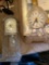1 flat of crystal lamps, candlesticks, and frames