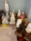 3 flats religious figures, Florence ceramics, Royal Doulton, Goebel
