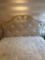 King size padded headboard, bed frame, tufted leather