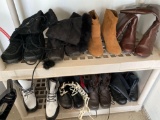 2 shelves of boots women?s size 7-8
