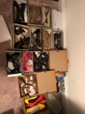 Collection of ladies shoes in boxes