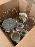 Professional heating cap, 1 box pitchers, glassware, metal bowl