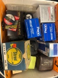 Fishing line and vintage reel boxes, no reels