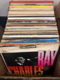 Box of records albums