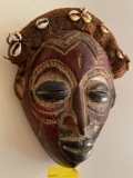 1 African tribal mask wood carved