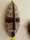 Tribal African wood carved mask