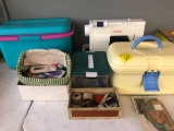 Sewing machine, accessories, craft items