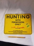 Metal Ohio hunting sign