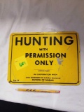 Metal ohio hunting sign