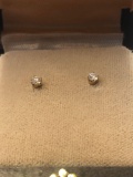 14k gold & diamond earrings