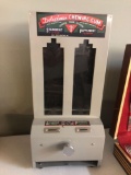 One cent chewing gum table top vending dispenser