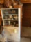 Metal kitchen cabinet and contents
