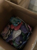 Two boxes of assorted flip flops