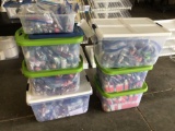 7 totes of gel polish, dip powder, regular polish