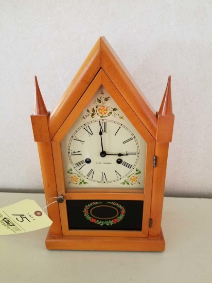 Seth Thomas steeple clock with key