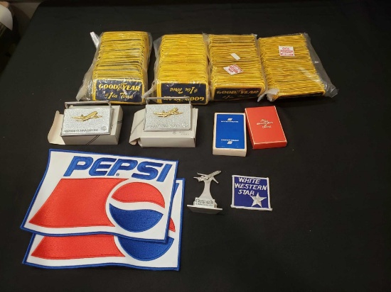 400 Goodyear patches, Pepsi, airline advertising