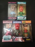 Wacky Wobblers bobble heads (super heros and Betty Boop)