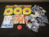 Vintage frisbees, McDonald's toys mint packaged