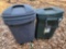 (2) Trash cans with Artificial Tree