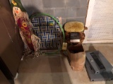 Turtle Stool, Lawn Chair, Scarecrow, Electric Boxes