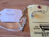 Bracelet and Broken Ring Marked 10K