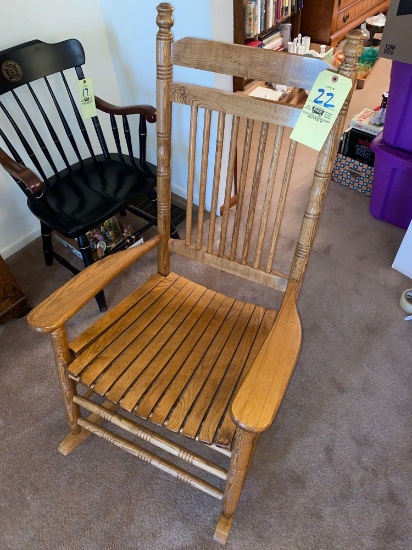 Large oak rocker