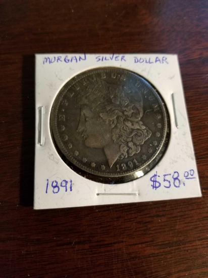 1891o Morgan dollar