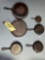 (6) cat iron skillets