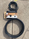 Air hose, collapsible shovel, edging