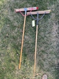 Pair of push brooms