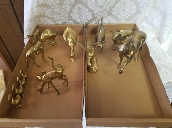 Brass horses, ducks, bulls, pegasus