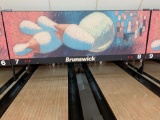 Lanes 7-8 Brunswick A pinsetters, ball return, gutters