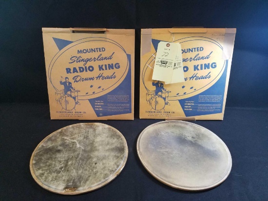 Slingerland radio king drum head boxes, Gene Krupa