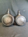 2 cast iron skillets, Wagner and 10