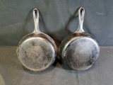 Pair of Wagner cast iron skillets