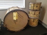 1930s Ludwig 4pc drum set, original, museum quality