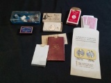 Magician tricks, cards, trick coins, dice
