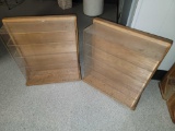 (2) Wood Display Cases with Plexi Shelves