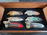 (6) Harley Davidson Franklin Mint Collector Knives