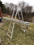 Louisville mod L-2091-17 adjustable ladder