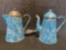 Pair of graniteware coffee pots - 10inch