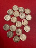(18) Roosevelt silver dimes