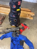 Plastic roller case, shooting jacket, pad, gun holder