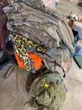 Hunting coats and clothes. Canvas, tarp