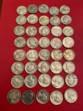 (40) Washington silver quarters