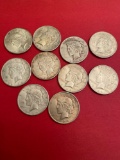 (10) liberty silver dollars