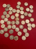 (50) Roosevelt silver dimes